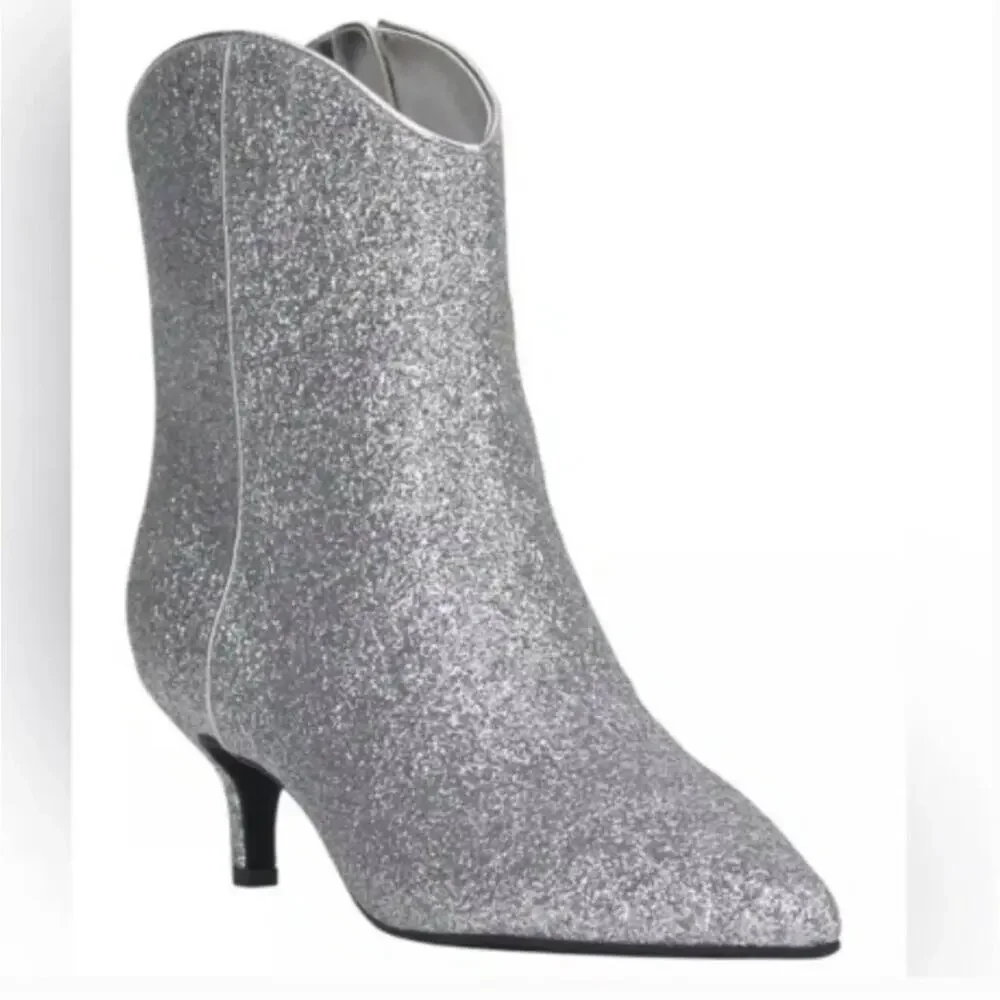 On 34th Aatira Tulip booties silver glitter - 5